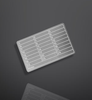 Seed phrase storage plate - aluminium - silver color - WalletBadge Card